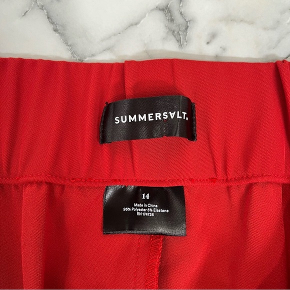 Summersalt Perfect Wide Leg Pants in Lava Red Stretch Pockets EUC Size 14 - Picture 11 of 13